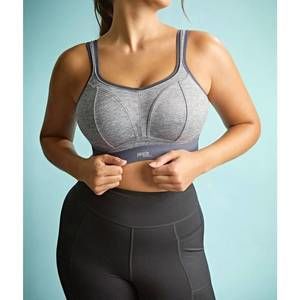 NEW PANACHE non-wire sports bra in charcoal marl